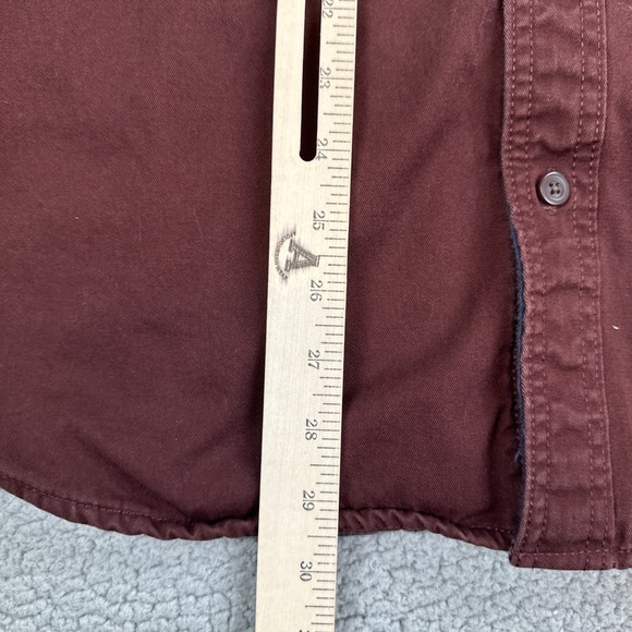 LL Bean Hurricane Shirt Men XL Burgundy Flannel Lined Shacket Outdoor 298205 - Picture 7 of 16